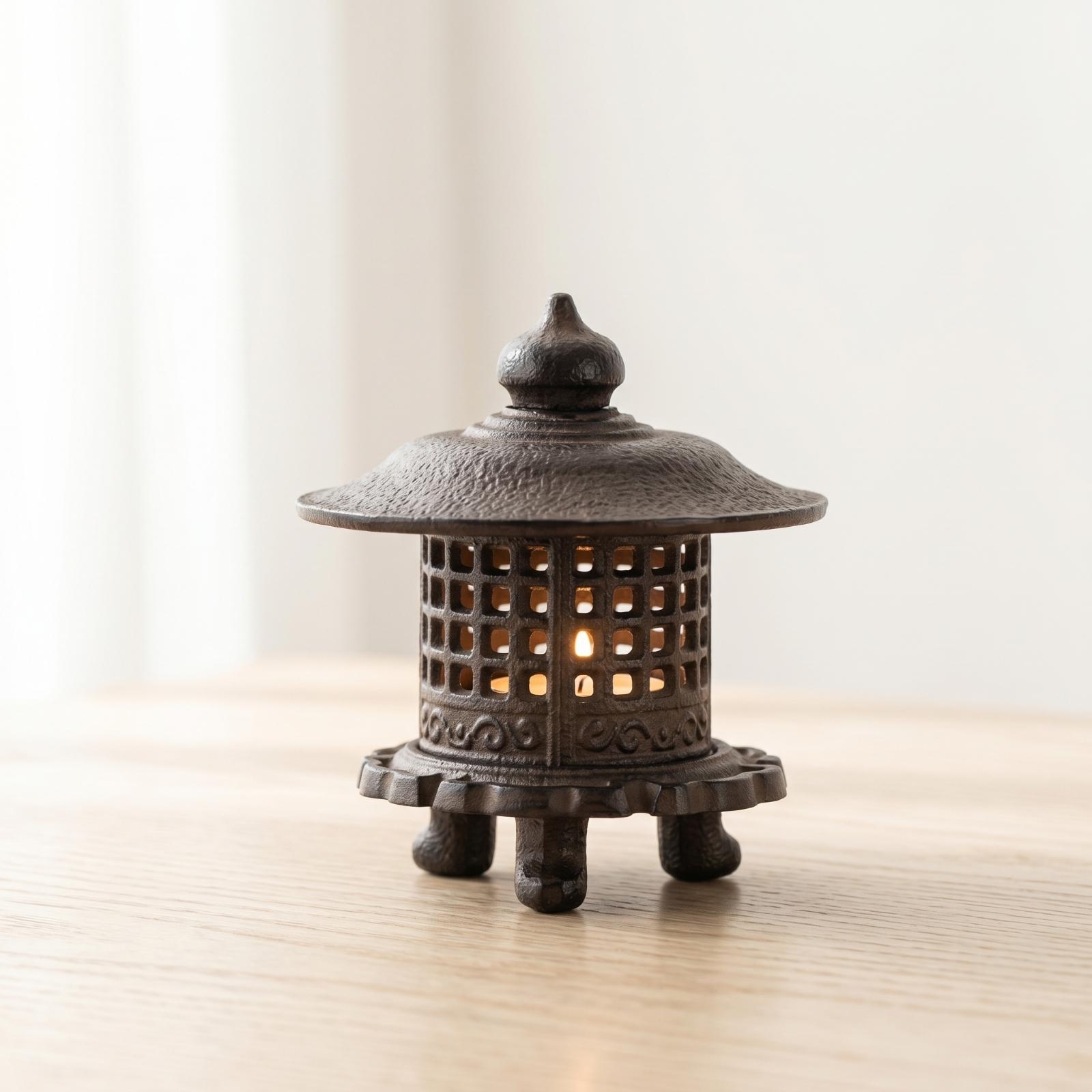 Candle Holder Decor - Portavelas de Hierro Fundido, Farol Decorativo