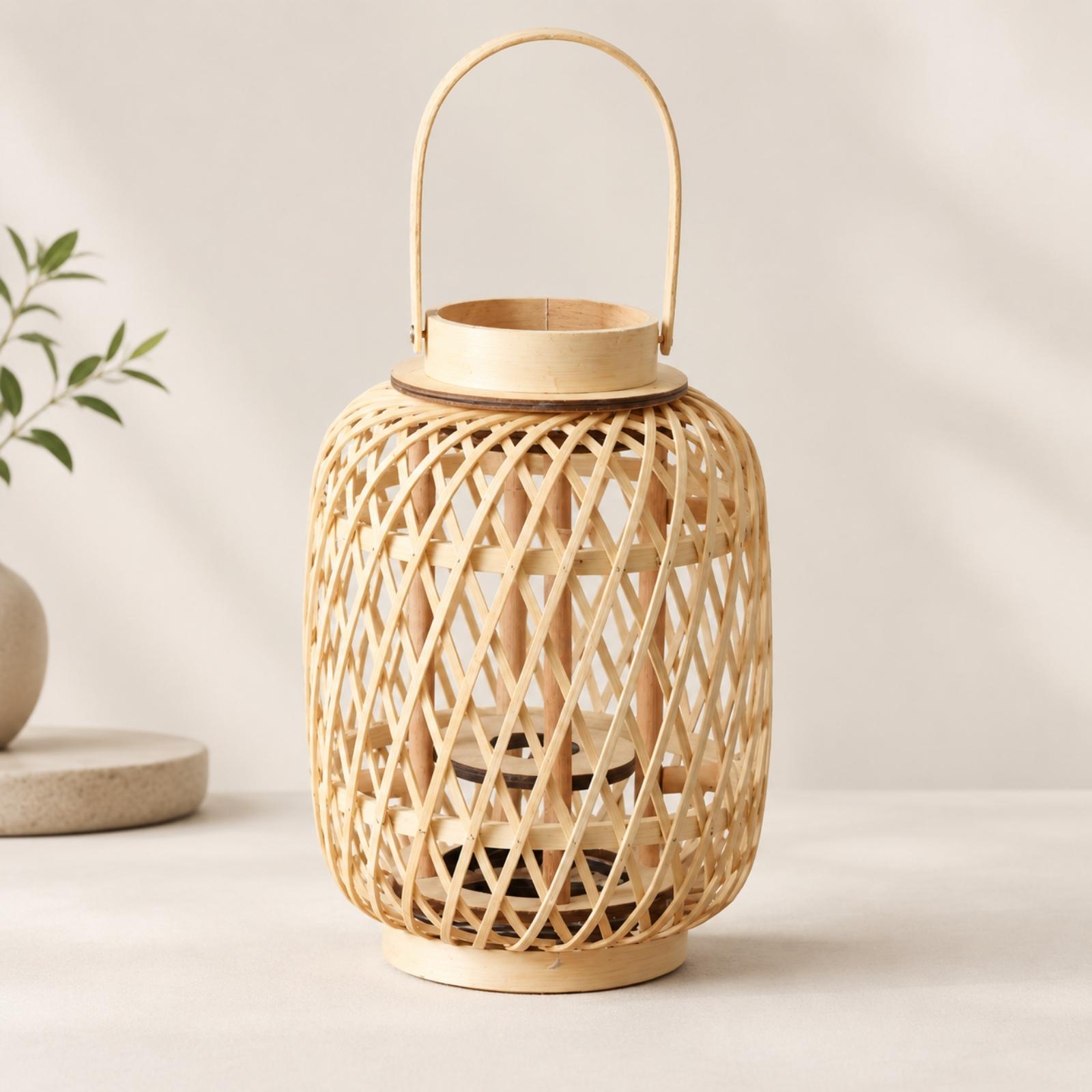 Portavelas de Bambú, Soporte p - Candle Holder Decor reseña y precio